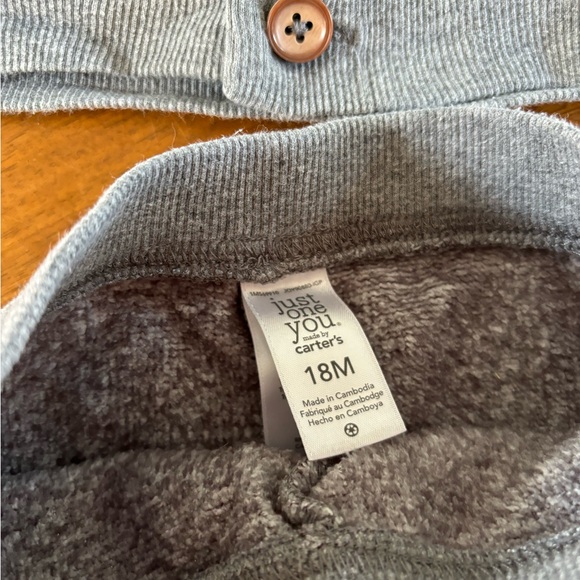 Carter’s Just One You Grey Heathered Sweater & Pants Set - Picture 4 of 5